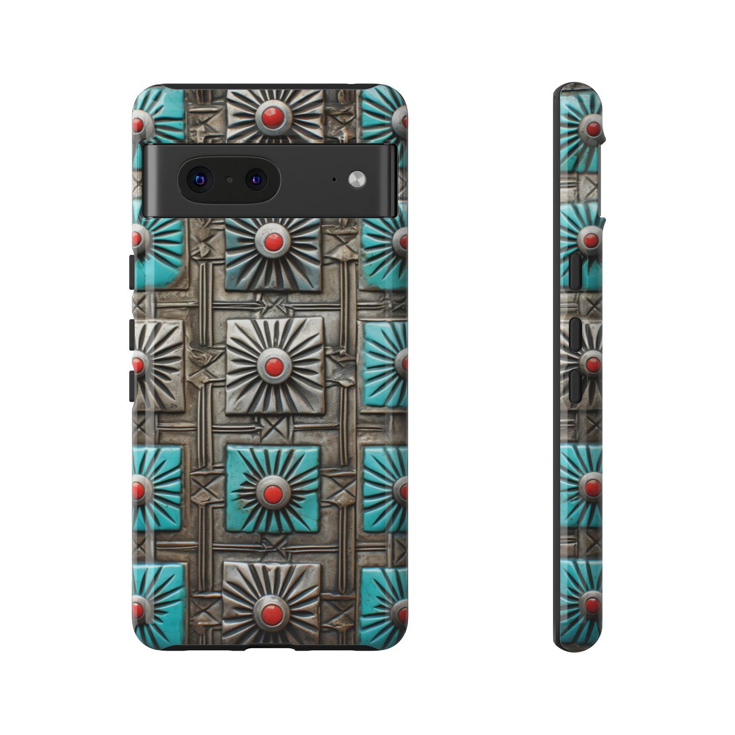 Vintage Navajo Native American Turquoise Concho Phone Case for iPhone 15, 14, 13, 12, 11 Pro Max, 14 Plus, iPhone XS Max, iPhone XR, iPhone 7, 8, 14, 15 Plus, SE