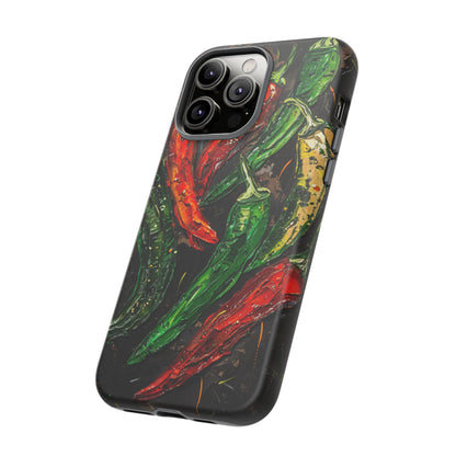 Green and Red Chili Peppers Phone Case