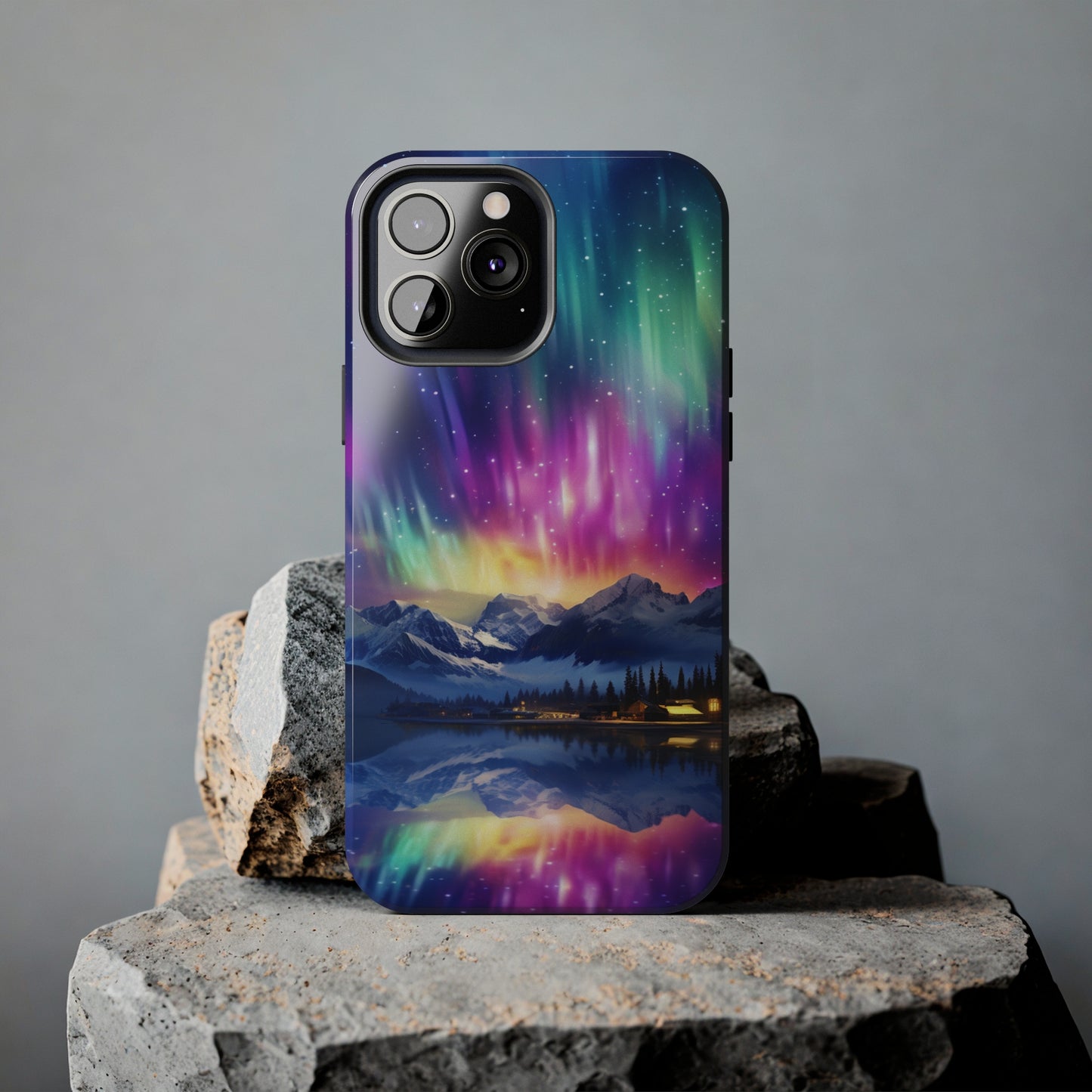 Celestial Dance: Aurora Borealis Sky Rainbow | Magical iPhone Case for Astral Admirers