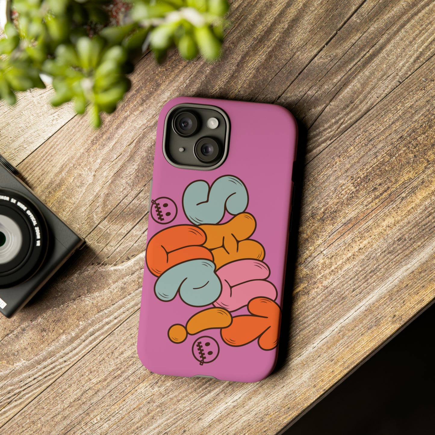 Shut Up Phone Case | Warm Retro Psychedelic Colors | For iPhone, Pixel, Samsung