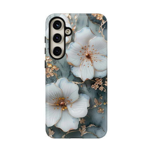Stained glass floral watercolor phone case for iPhone 15 case