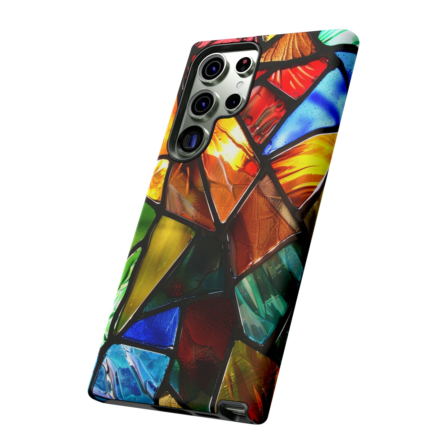 Color Explosion Abstract Stained Glass Phone Case