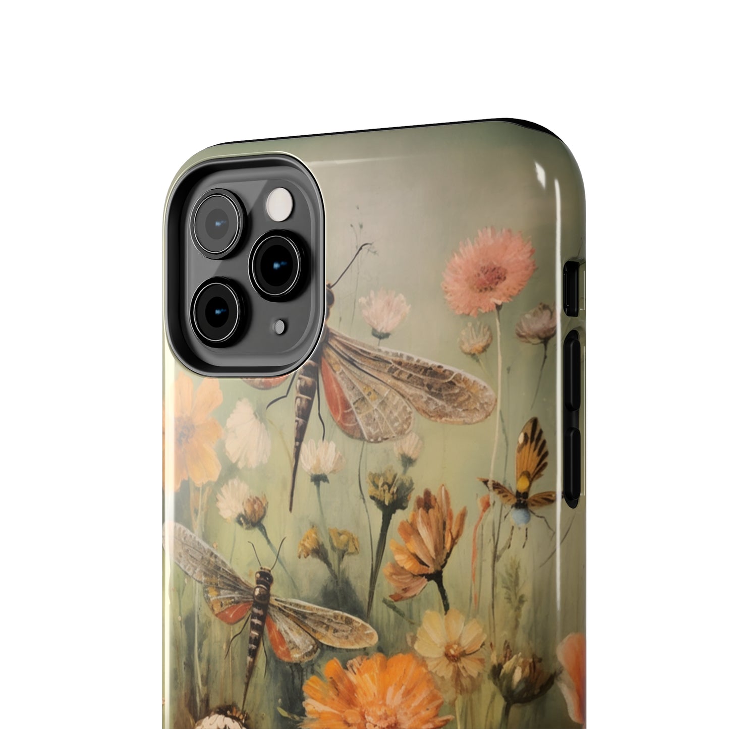 Dragonfly Floral Print iPhone Case | Nature-Inspired Elegance and Device Protection