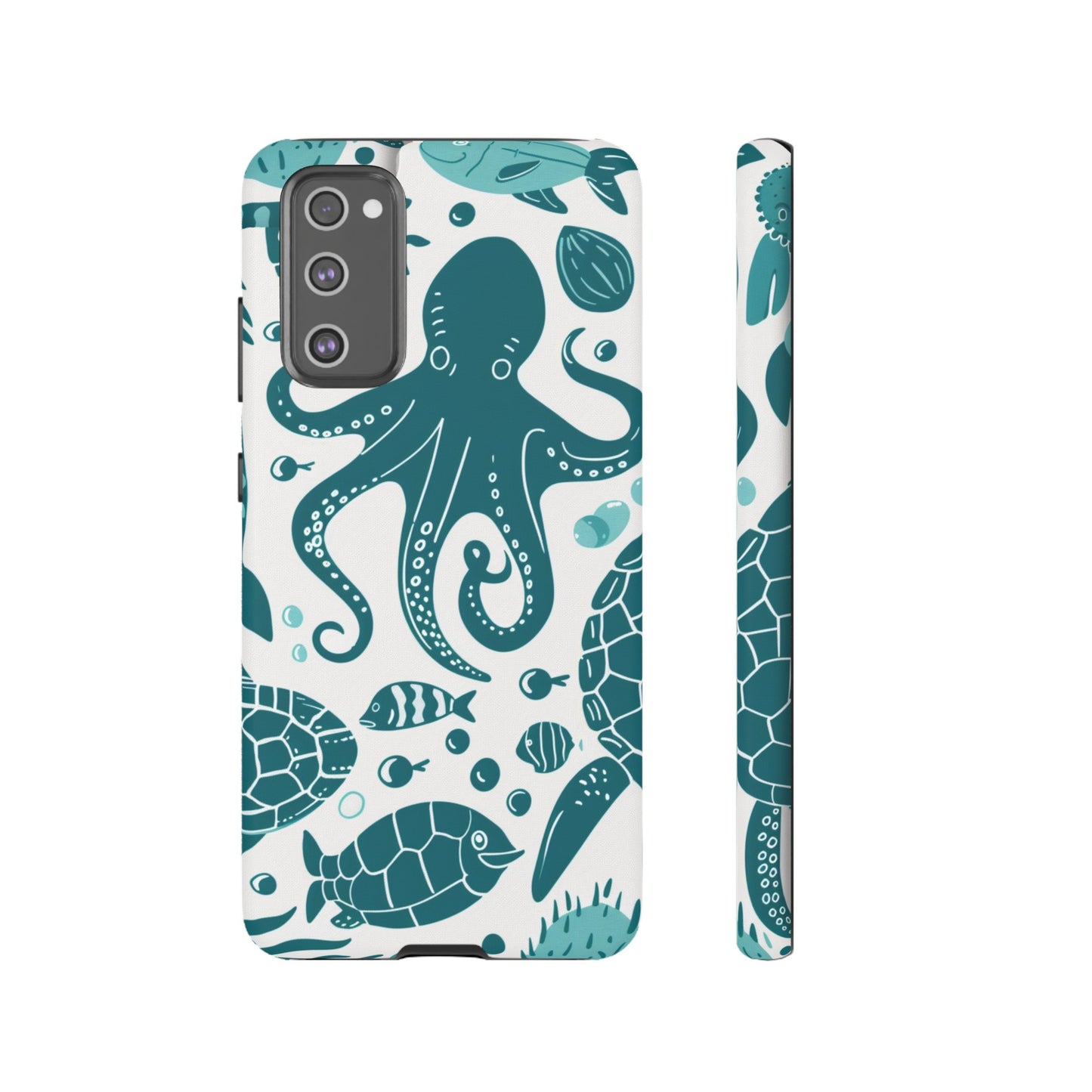 Undersea World Octopus, Turtle, Manta Ray Phone Case