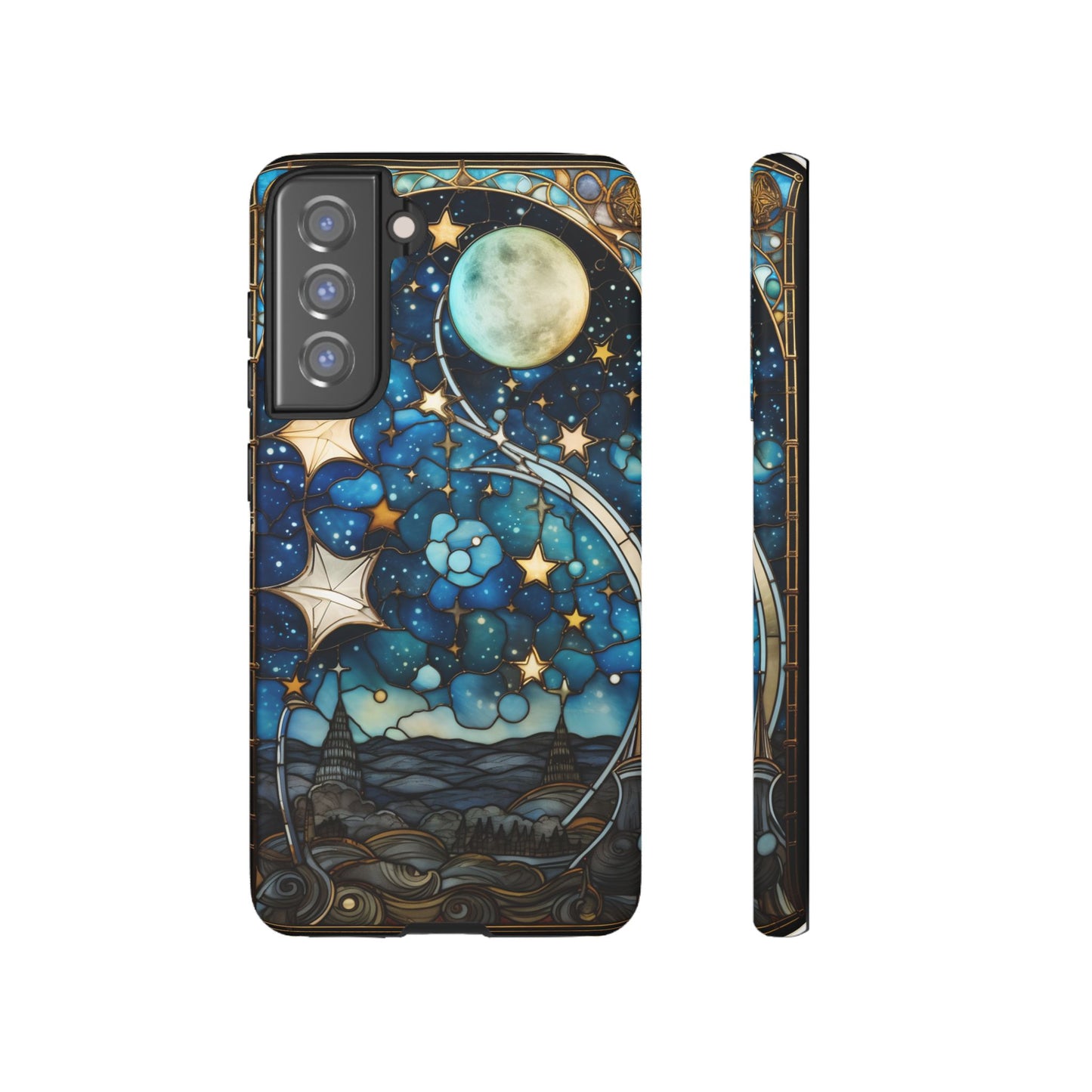 Boho Starry Night Stained Glass Artistry Phone Cover