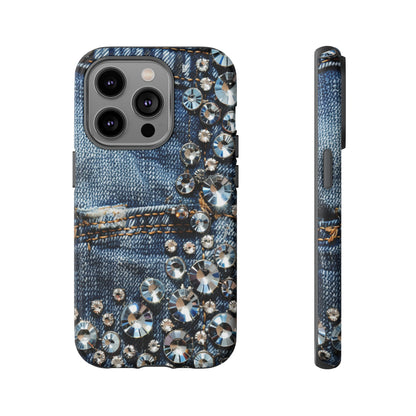 Blue Jean Queen Rhinestone Bling Phone Case