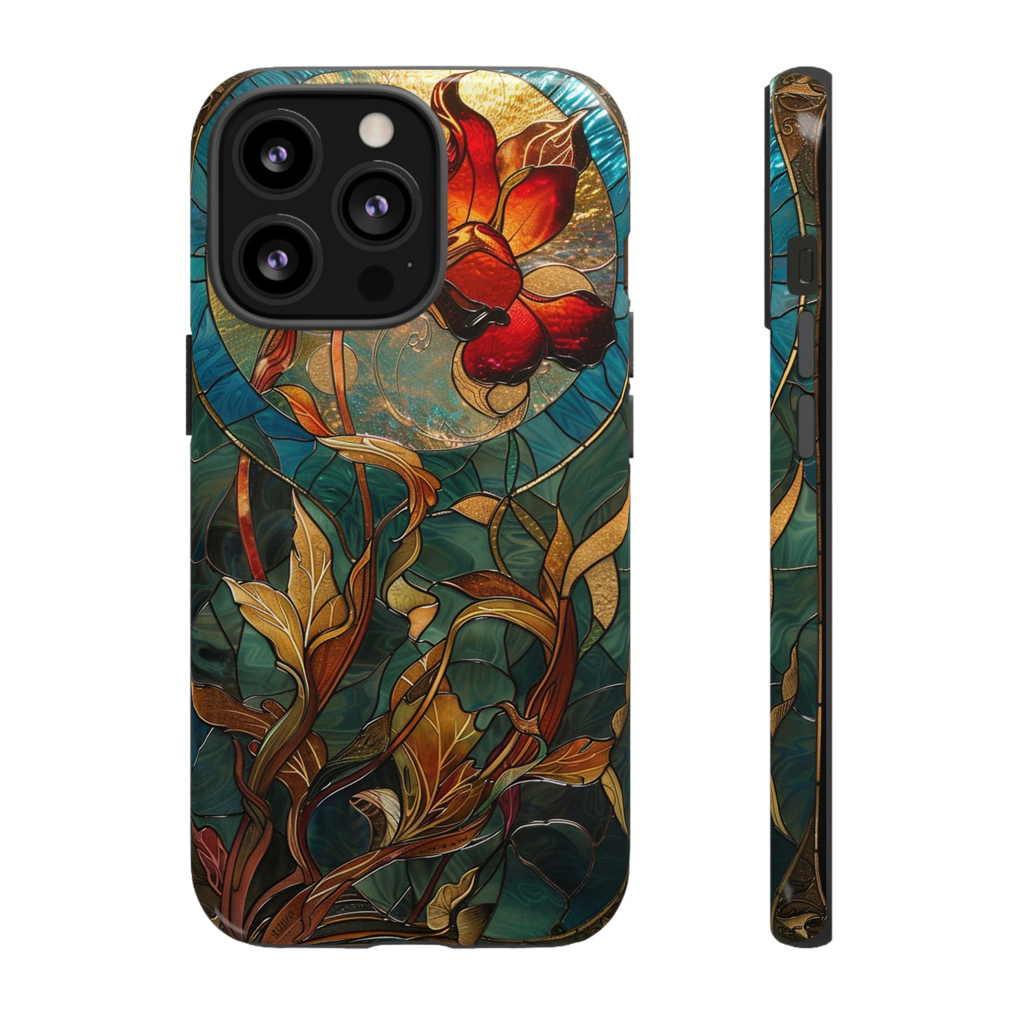 Art Nouveau Floral Full Moon Phone Case