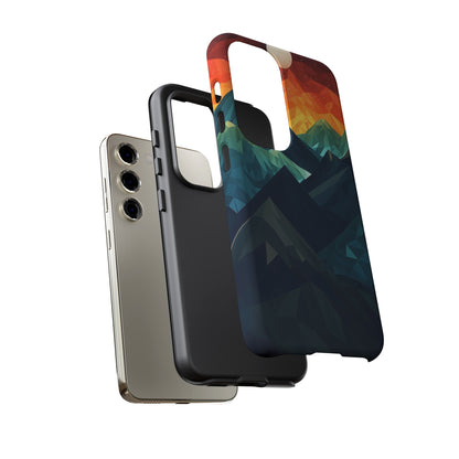 Mountain Abstract Tough Case | Embrace Nature's Beauty with a Durable Phone Case