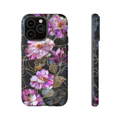 Magenta Color Floral Stained Glass Phone Case