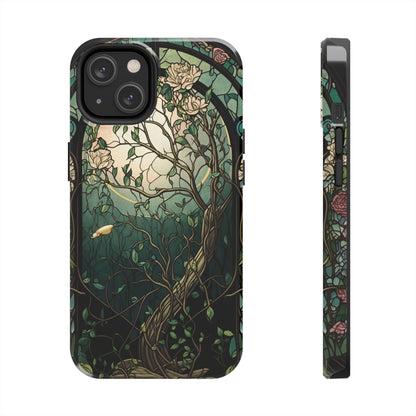 Retro Radiance: Stained Glass Floral Phone Case | Vintage Aesthetic for iPhone Models