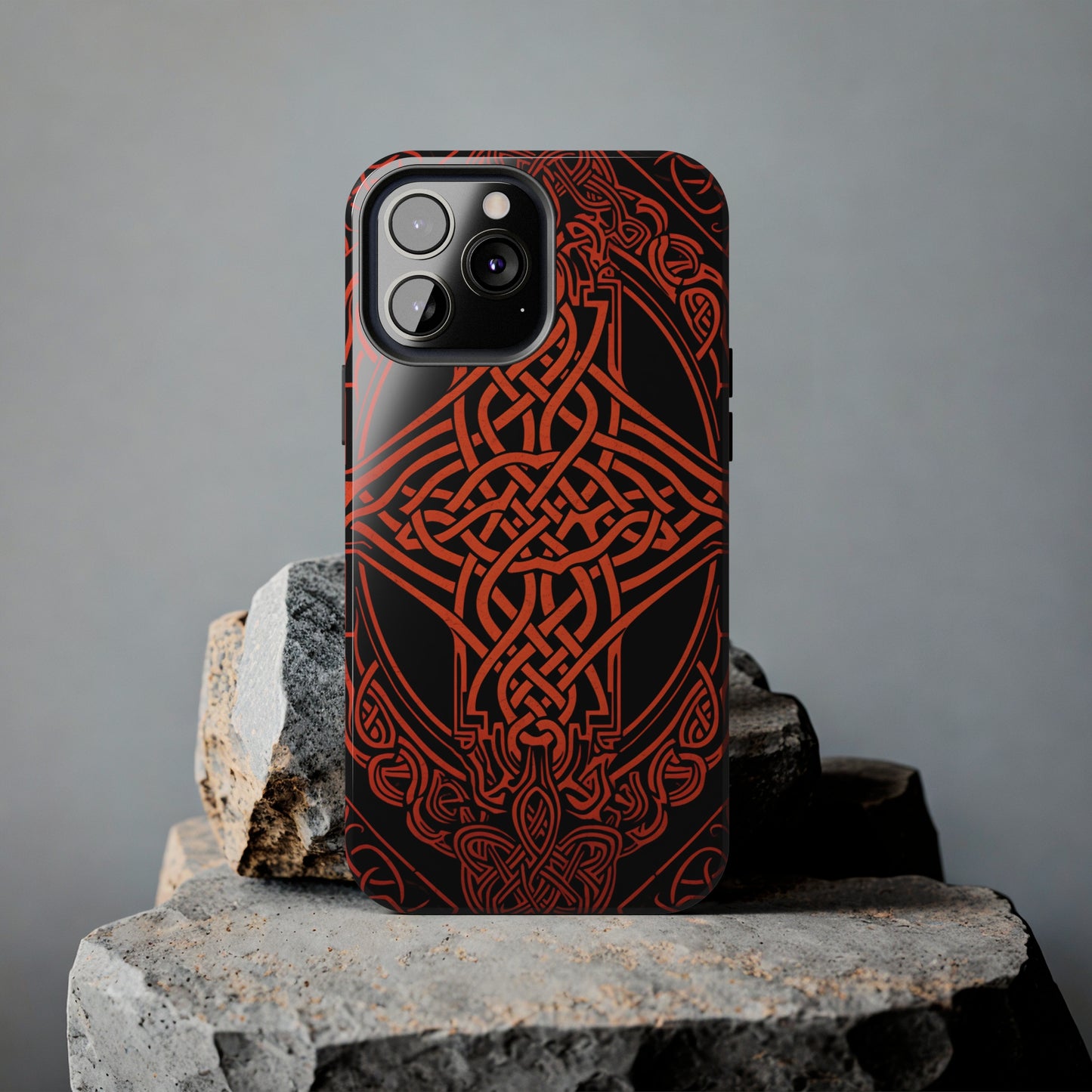 Eternal Weave iPhone Case, Red Celtic Tribal Knots | Timeless Symbolism iPhone Case for Models 11 through 14 Pro Max