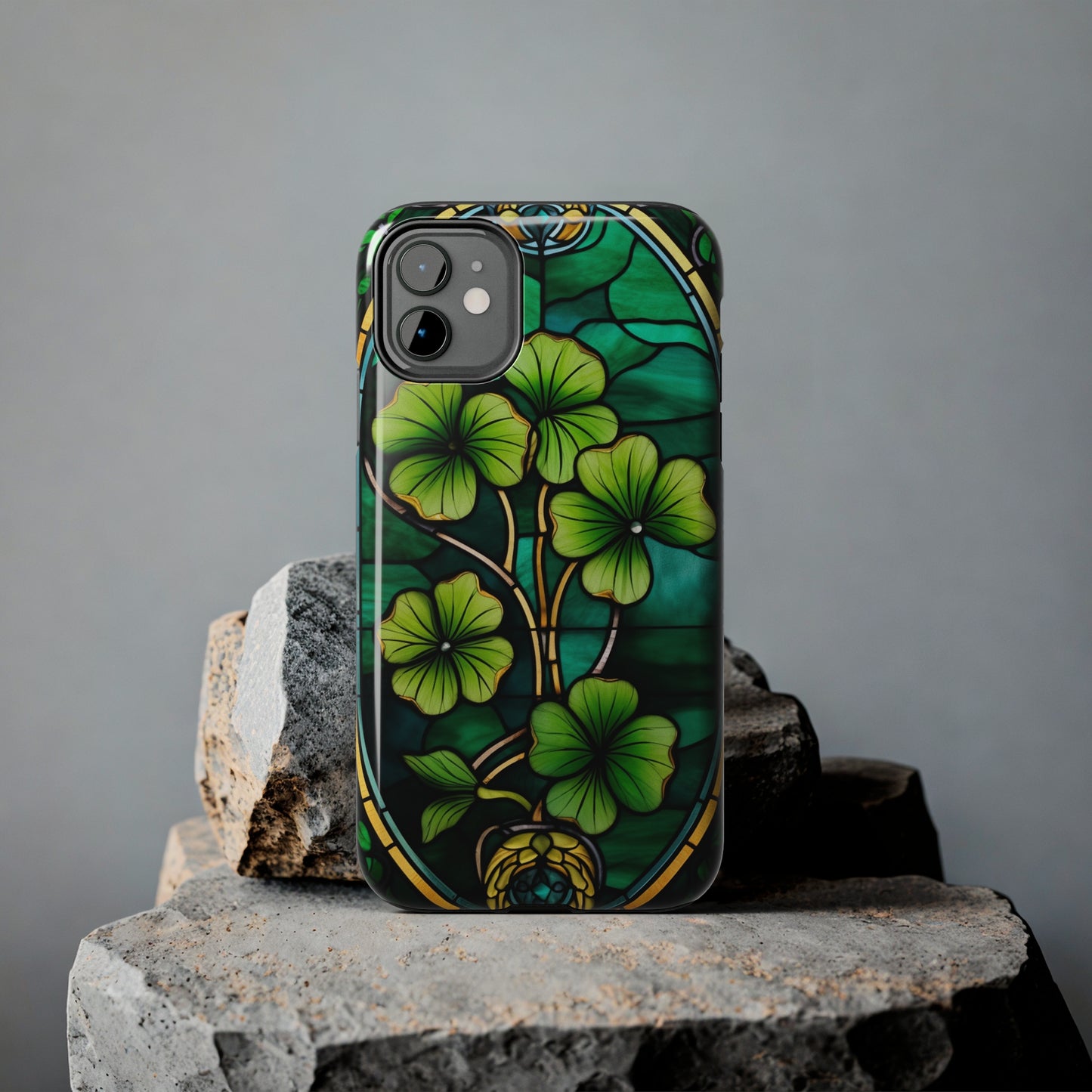 Lucky Charm: Four-Leaf Clover Phone Case | Symbol of Fortune for iPhone Models 11 through 14 Pro Max