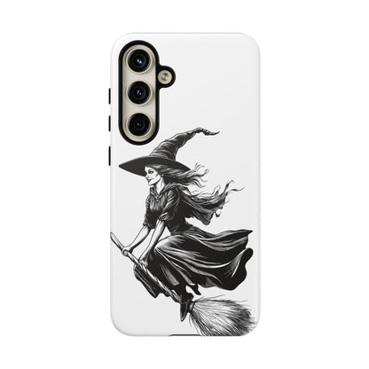 Vintage Halloween Witch on a Broom Spooky Phone Cover