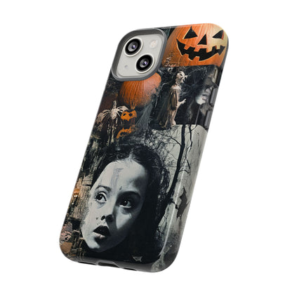 Vintage Halloween Collage Wednesday Goth Style Jackolantern Spooky Phone Cover