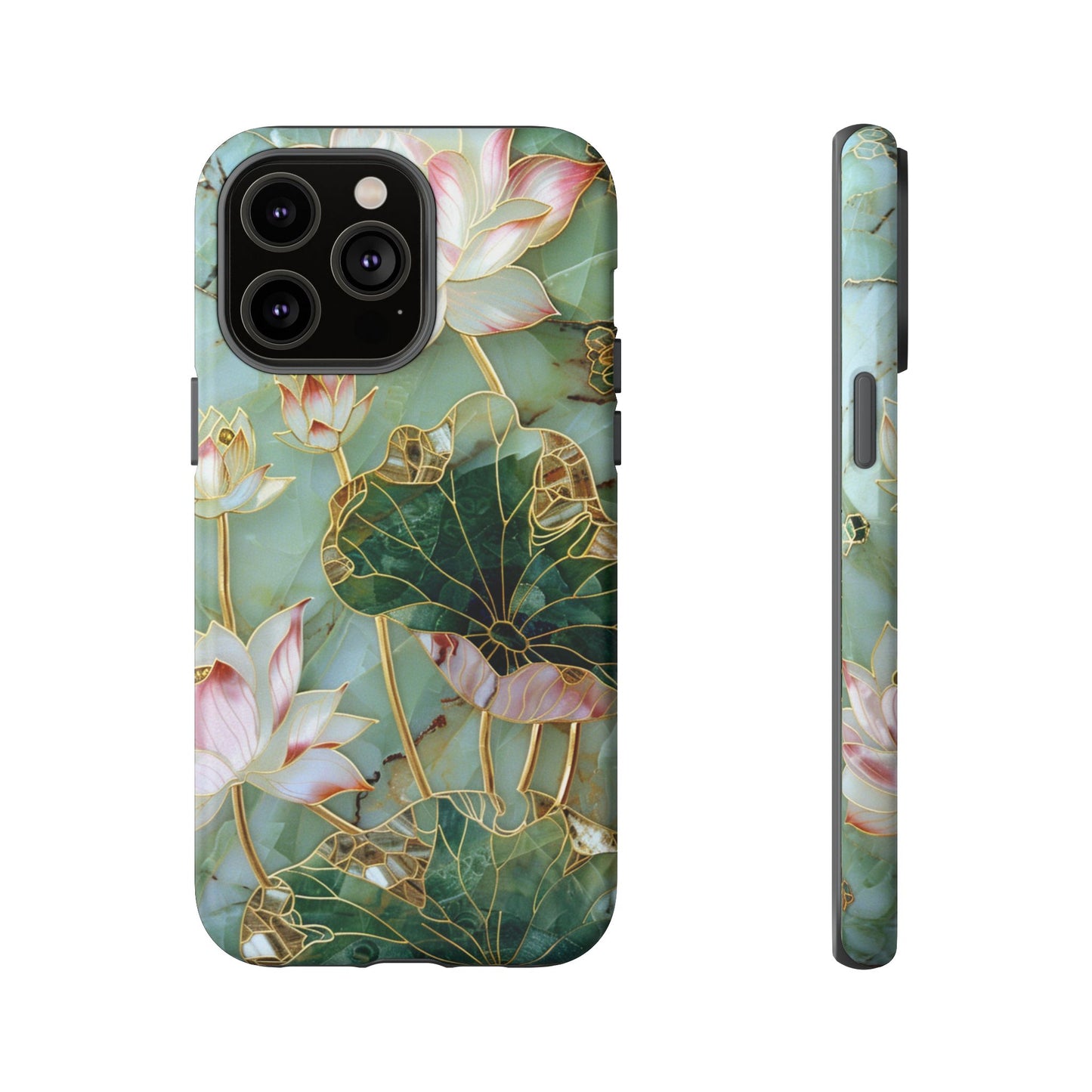 Elegant Floral Phone Case - Tough Cases with Lotus Design