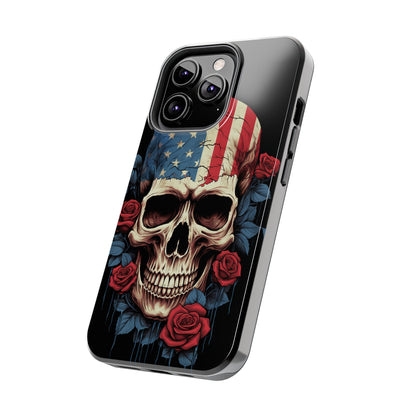 American Pride with an Edgy Spin: Skull USA Flag iPhone Case – Modern Protection Meets Patriotic Design