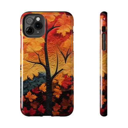 Autumn Forest Embroidered iPhone Case