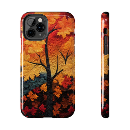 Autumn Forest Embroidered iPhone Case