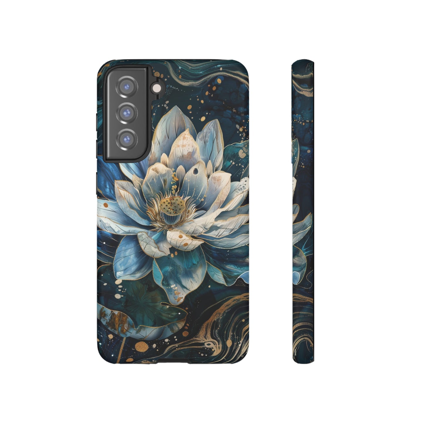 Zen Stained Glass Lotus Floral Design Phone Case