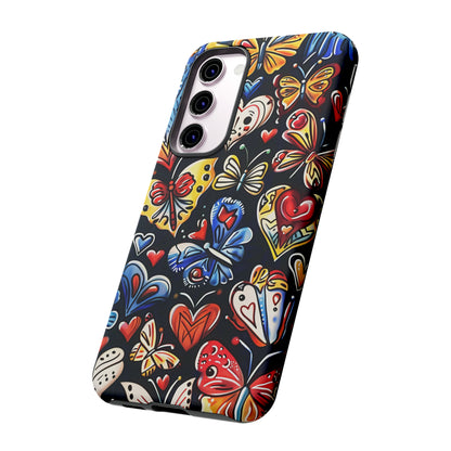 Butterfly Magic Hearts Phone Case