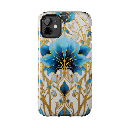 Floral Elegance: Art Deco Stained Glass iPhone Case | Vintage Glamour in Modern Protection iPhone Case for Models 11 through 14 Pro Max