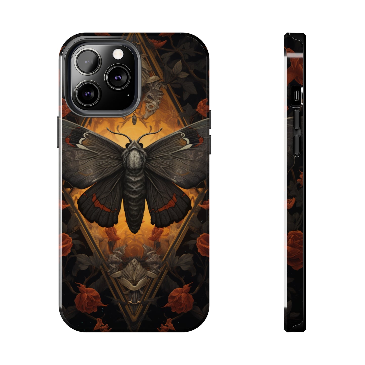 iPhone Case | Lost in Thought: Dark Academia Moth iPhone Tough Case