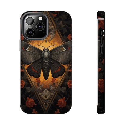 iPhone Case | Lost in Thought: Dark Academia Moth iPhone Tough Case