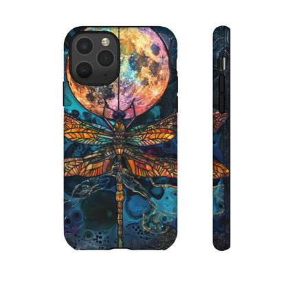 Full Moon Stained Glass Dragonfly Phone Cover