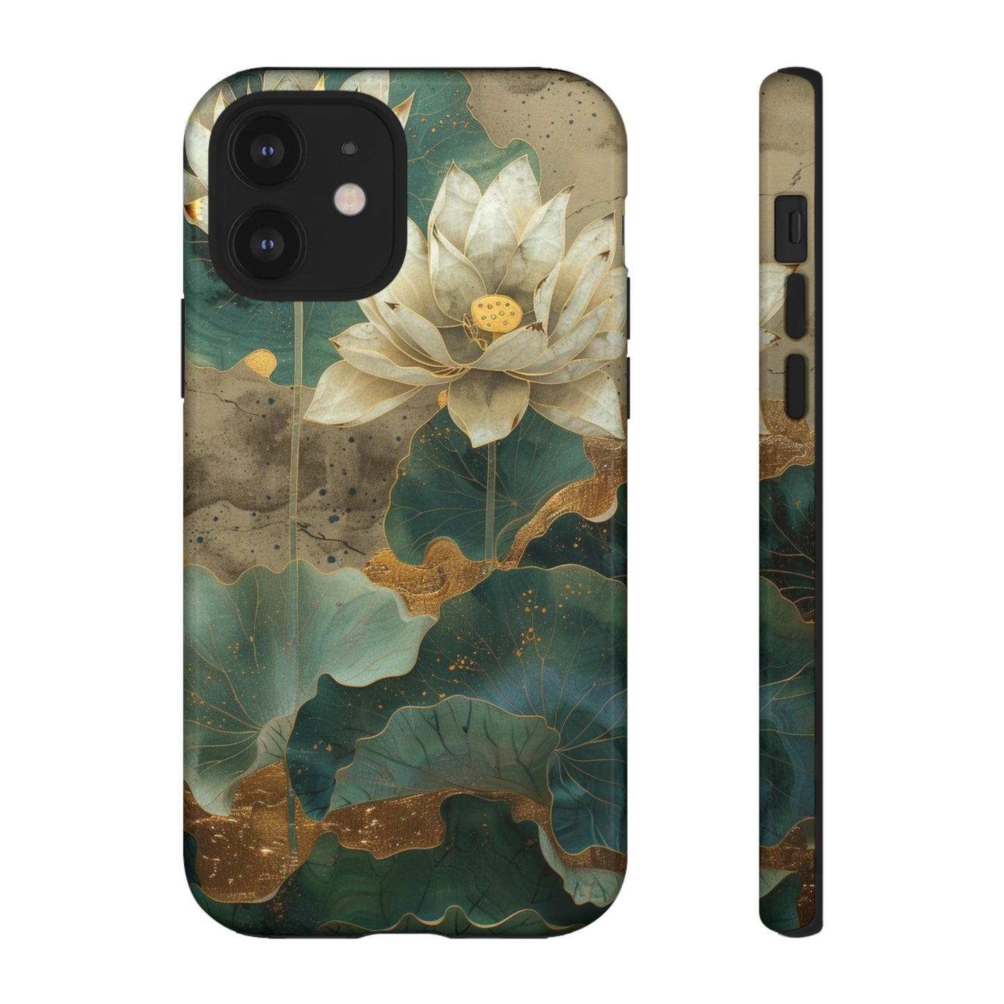 Zen Stained Glass Lotus Floral Design Phone Case