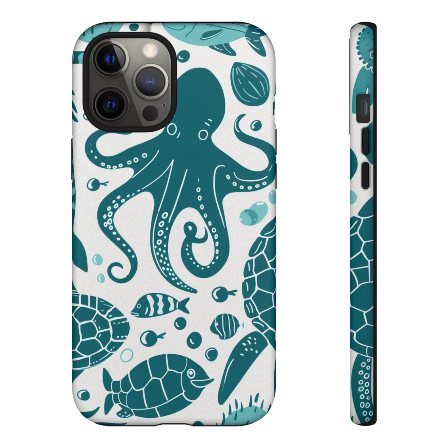 Undersea World Octopus, Turtle, Manta Ray Phone Case