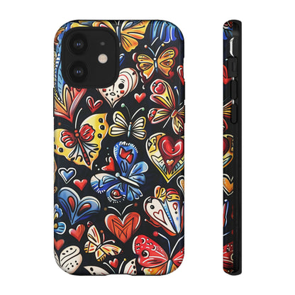 Butterfly Magic Hearts Phone Case