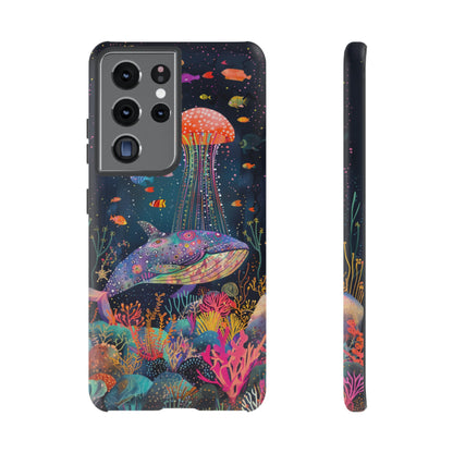 Whale Shark, Turtle, Jellyfish Phone Case