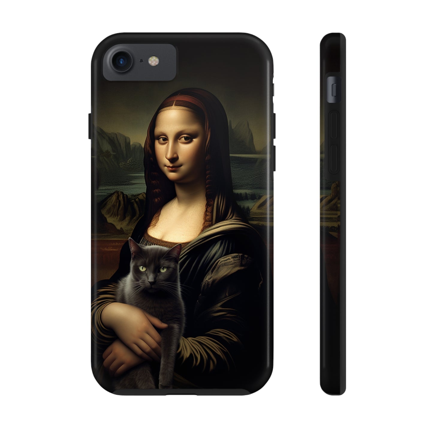 Mona Lisa with Cat iPhone Case | Art Phone Cases