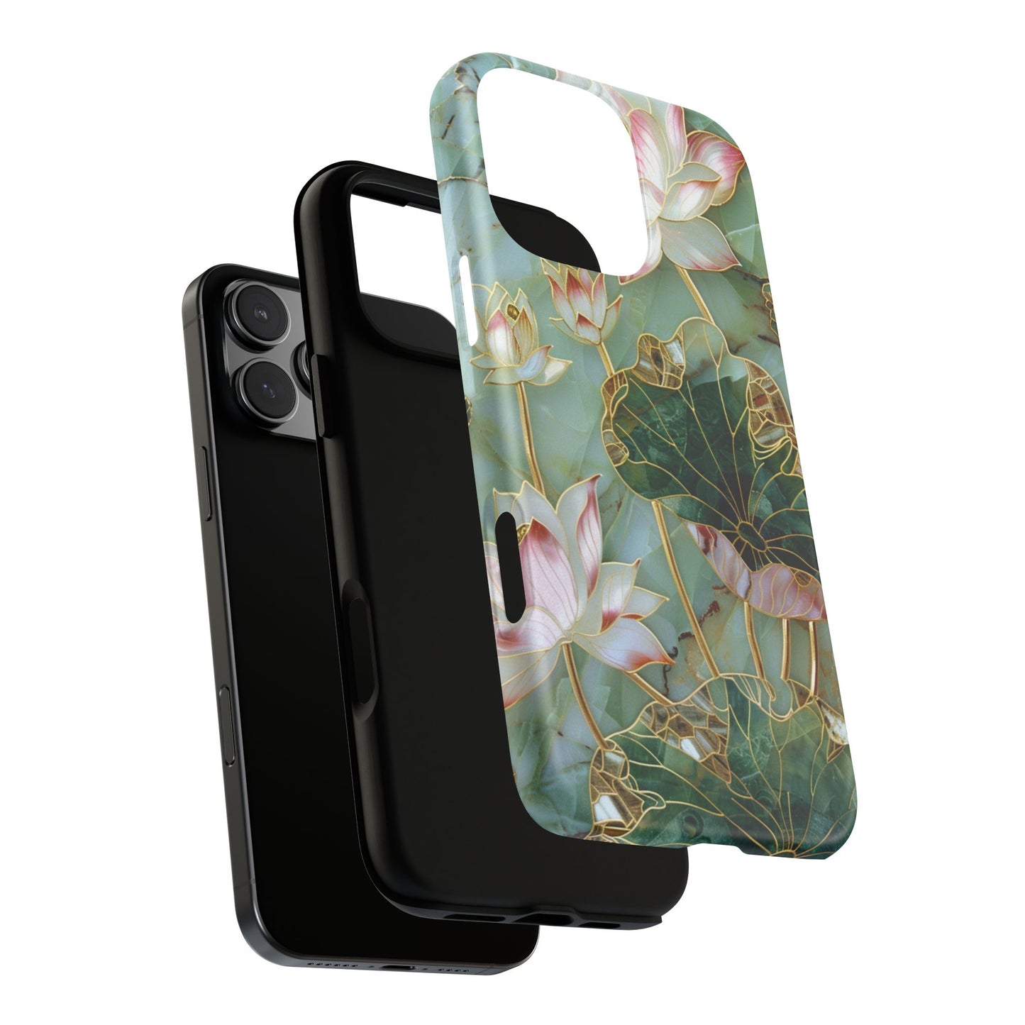 Elegant Floral Phone Case - Tough Cases with Lotus Design