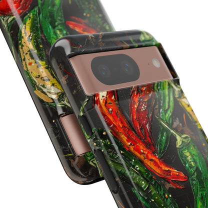 Green and Red Chili Peppers Phone Case