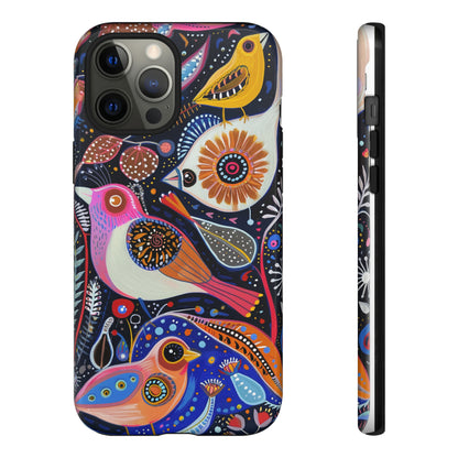 Mexican Style Bird Painting Phone Case