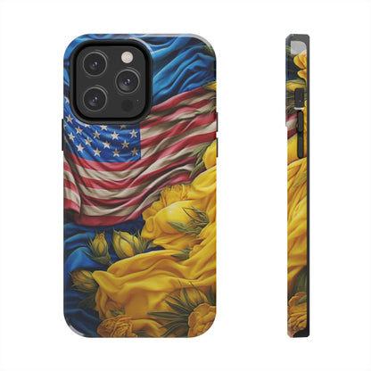 Support Ukraine Flag Phone Case | Show Your Ukrainian USA Patriotic Spirit with a Tough iPhone Case