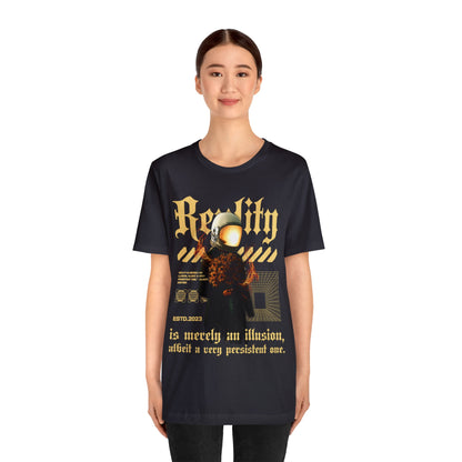 Albert Einstein Quote Tee - 'Reality is An Illusion' Unisex Cotton t-Shirt