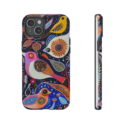 Mexican Style Bird Painting Phone Case