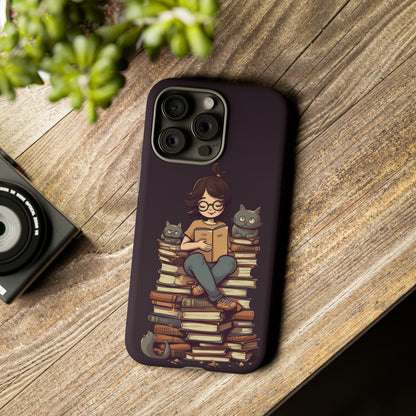 Cats and Books Phone Case