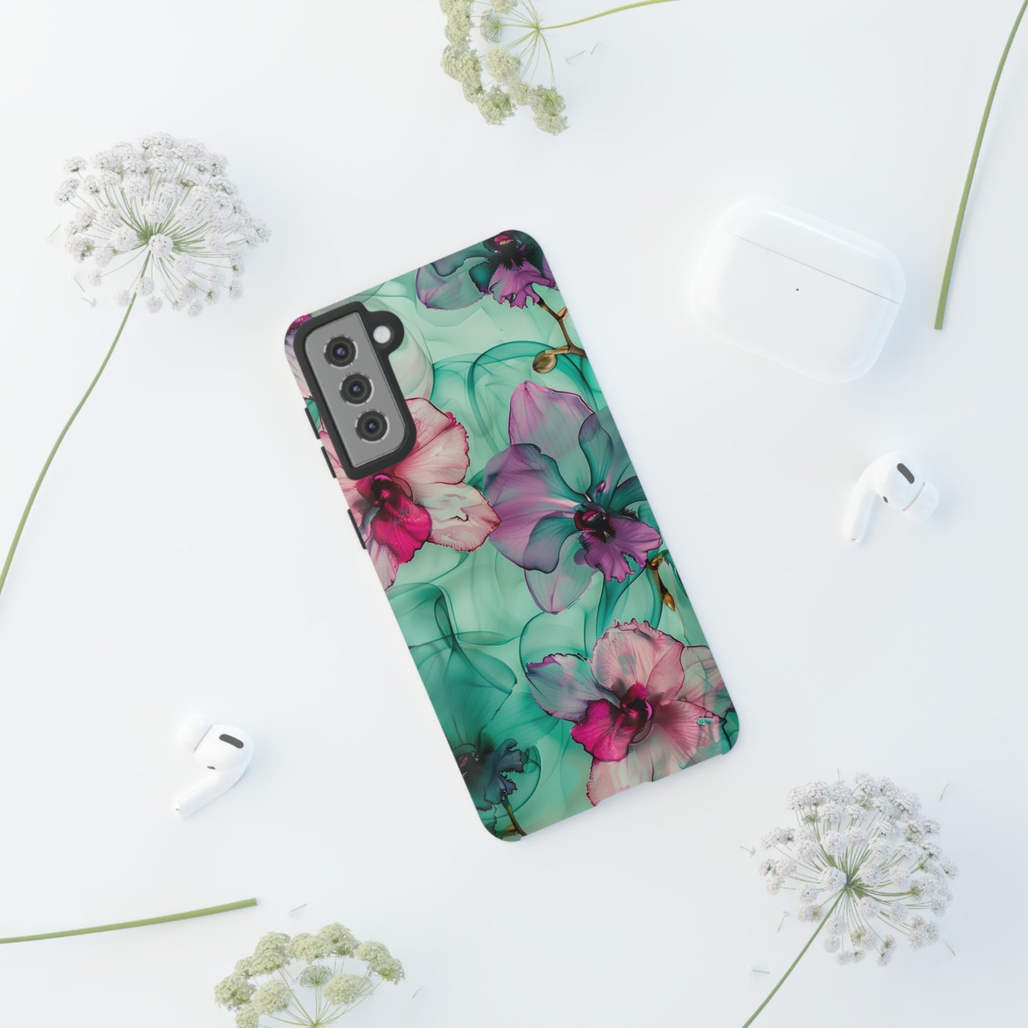 Watercolor Floral Orchids Phone Case