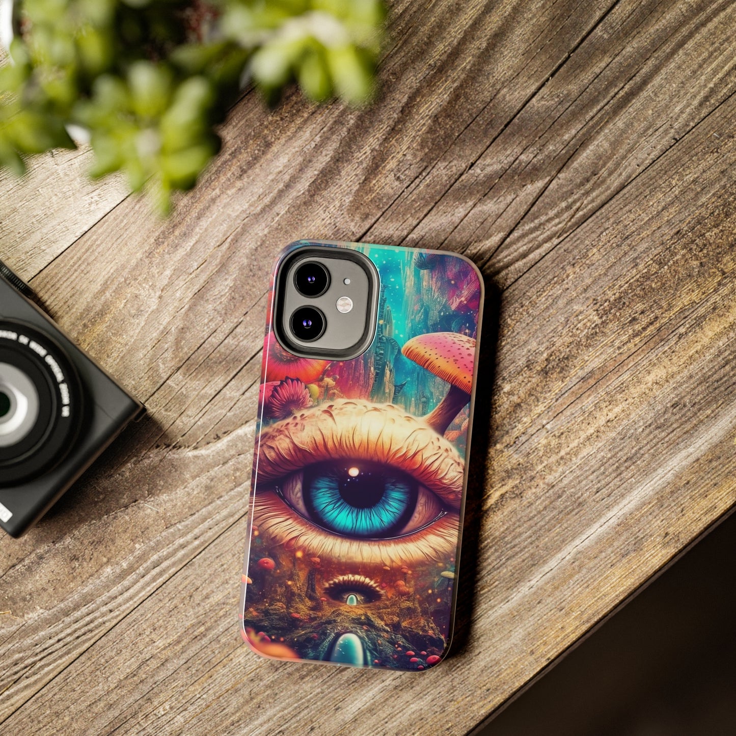 Eye of the Mushroom Psychedelic Art iPhone Case | Embrace the Trippy Enigma