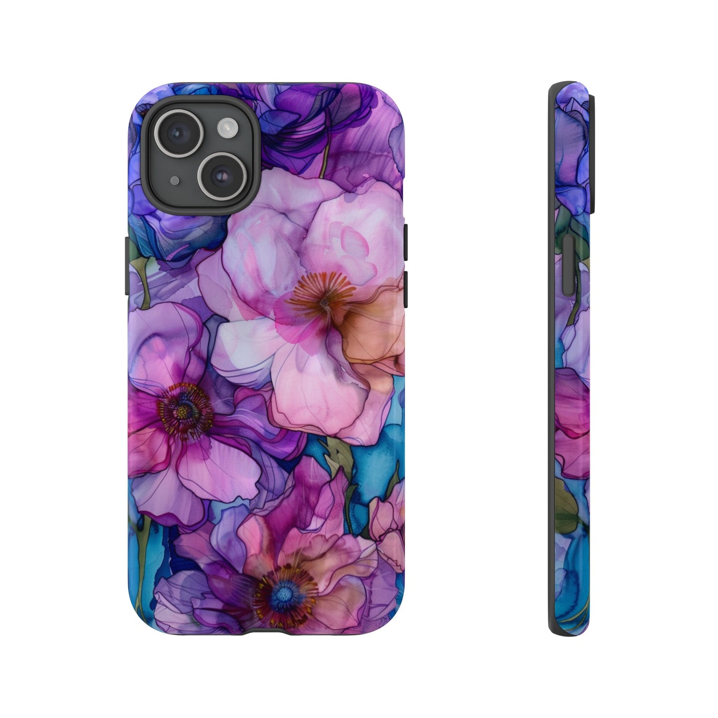 Purple Flower Stained Glass Phone Case