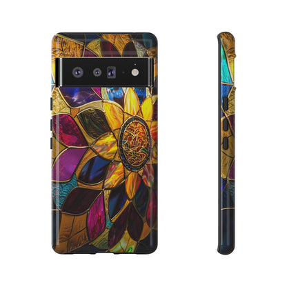 Cosmic Stained Glass Mandala Phone Case