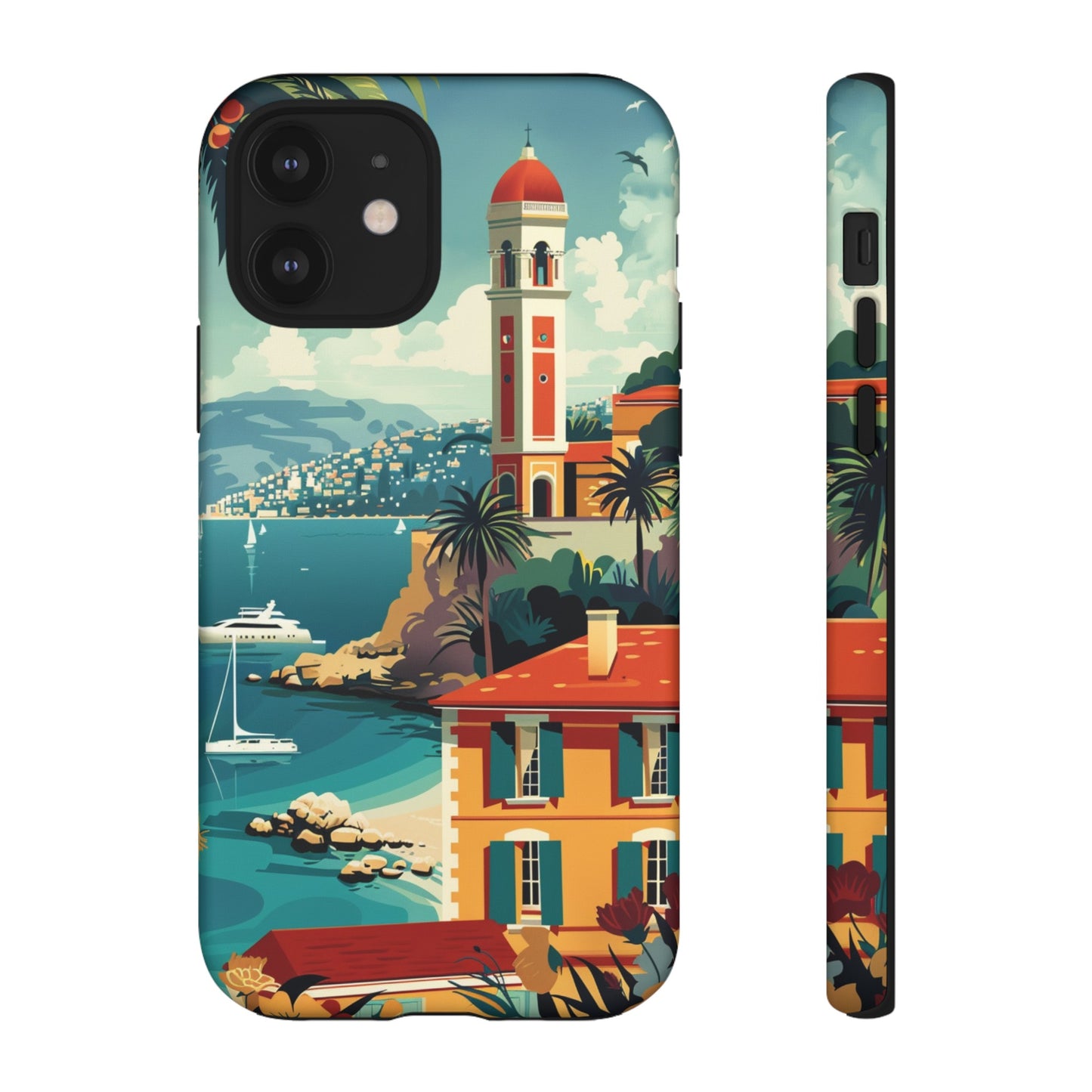 Midcentury French Riviera Landscape Painting Phone Case