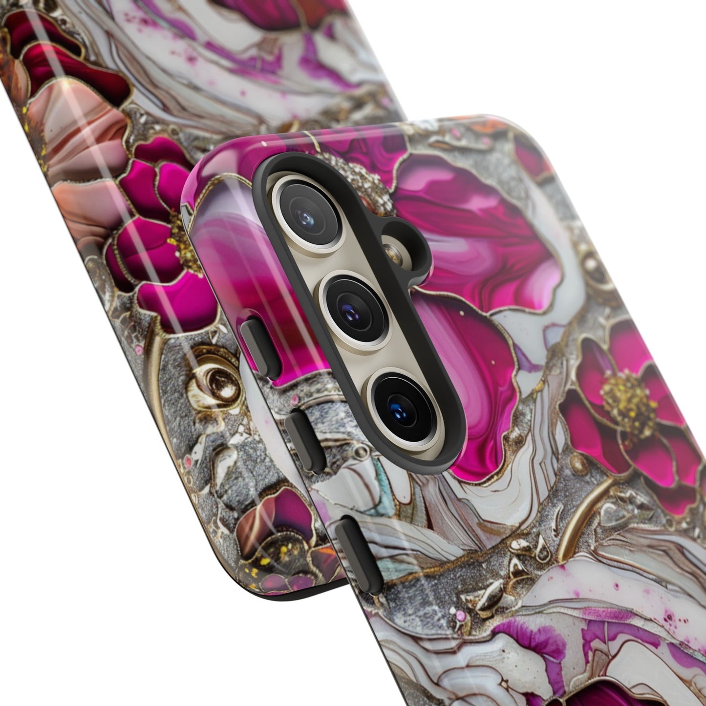 Stained Glass Magenta Floral Paisley Explosion Phone Case