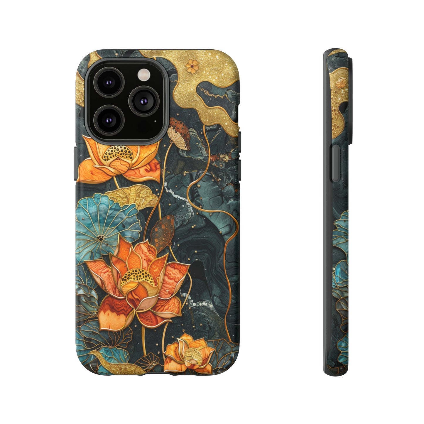 Chiyogami Floral Scroll Work Phone Case