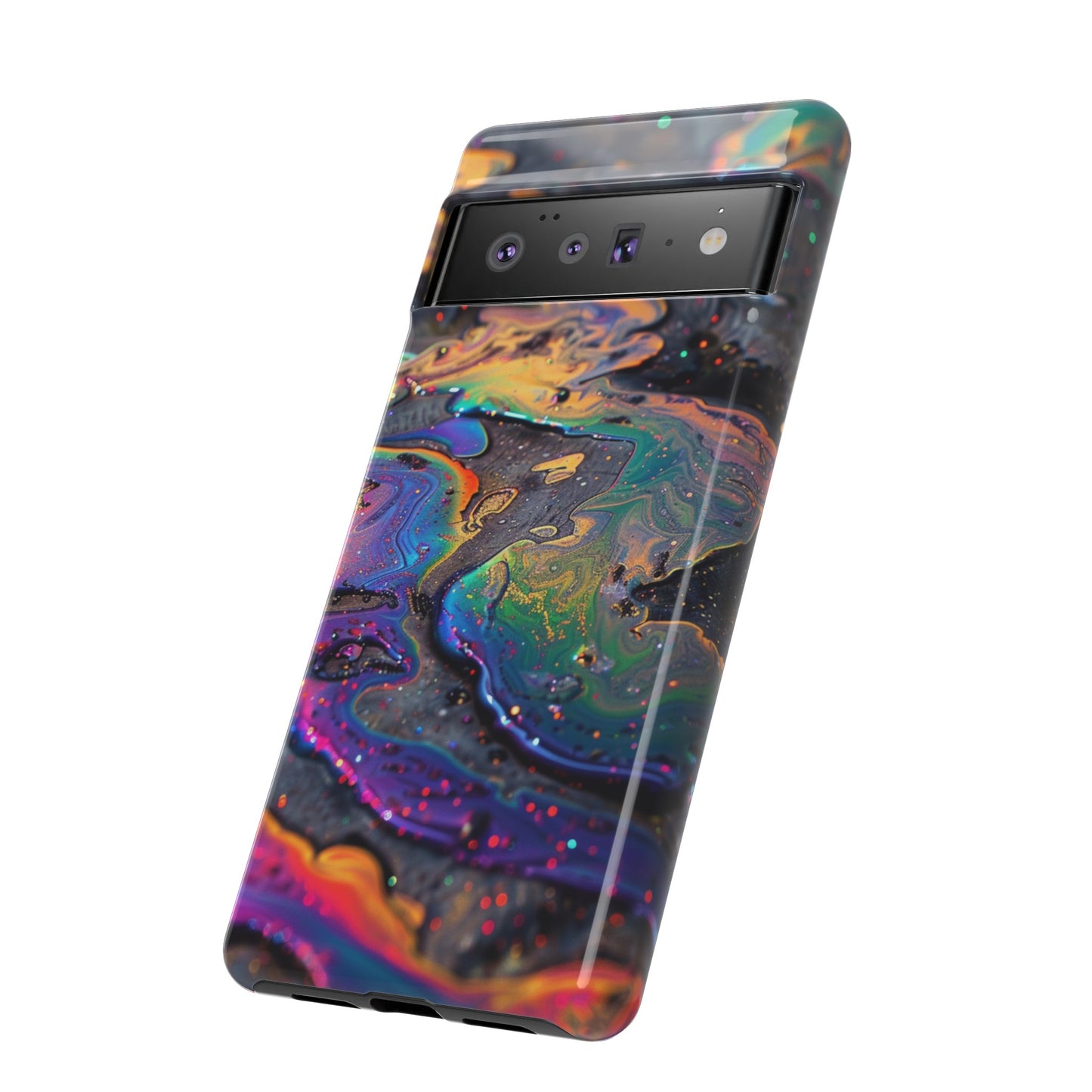 Opalescent Marbled Holographic Print Phone Case