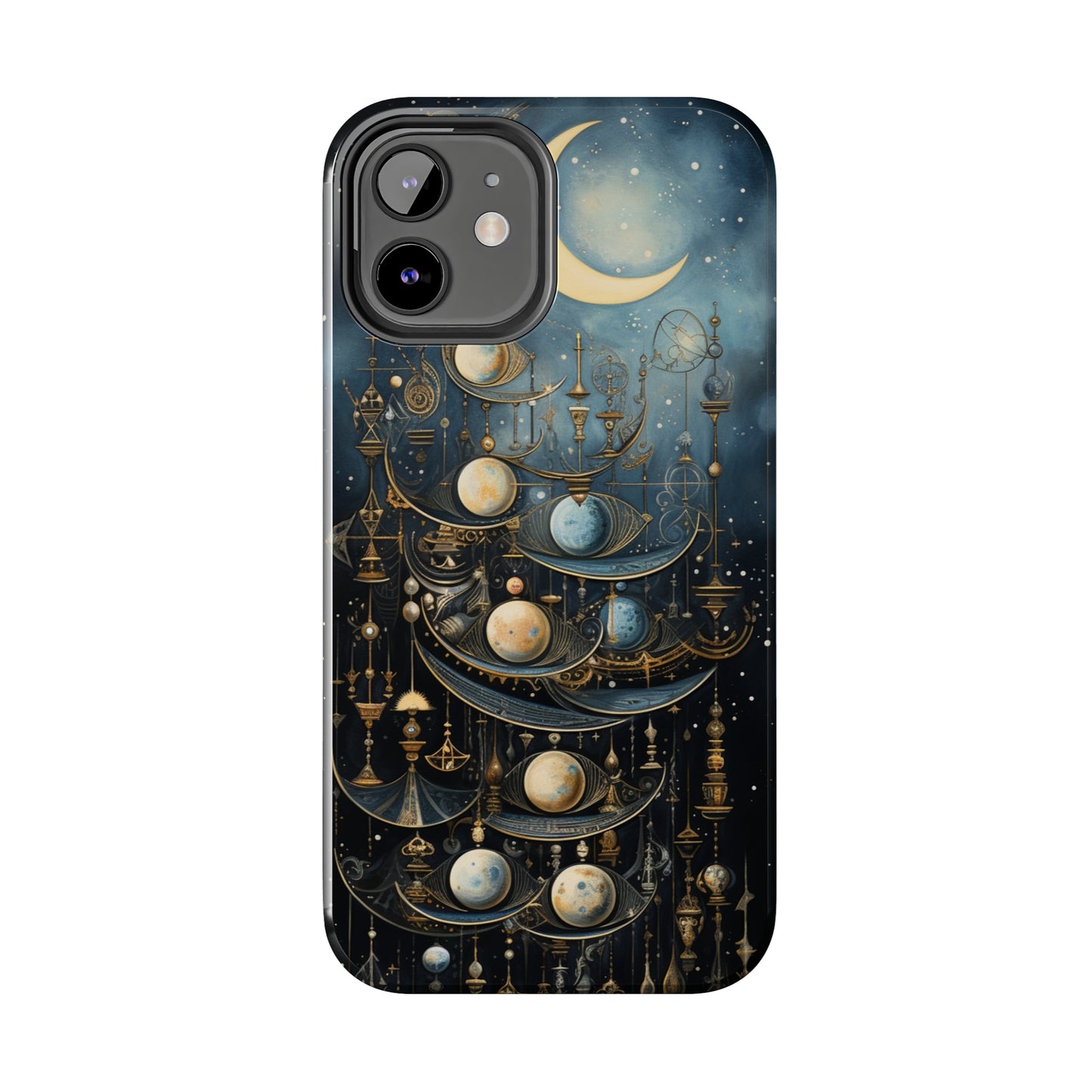 Esoteric Art Nouveau Moon Phases iPhone Case | Embrace the Mystical Beauty of Lunar Transitions