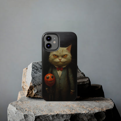 Creepy Spooky Halloween Cat iPhone Case | Dark Academia, Goth